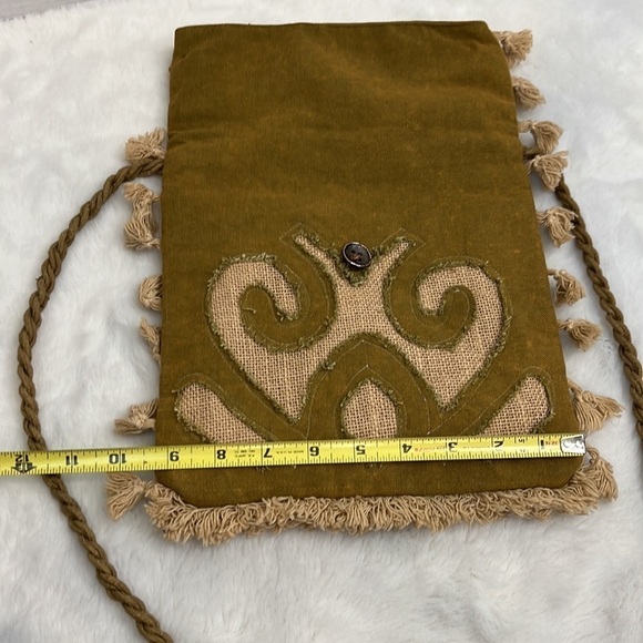 Crosstree lane cotton purse with twisted crossbody strap very boho - Picture 15 of 16